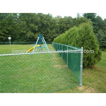 JiangRui plastic coated/PE chain link wire mesh fence supplier